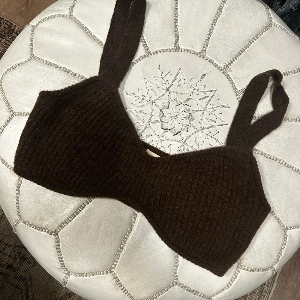 Camila Coelho Trista Oversized Cardigan in Chocolate - Picture 3 of 7